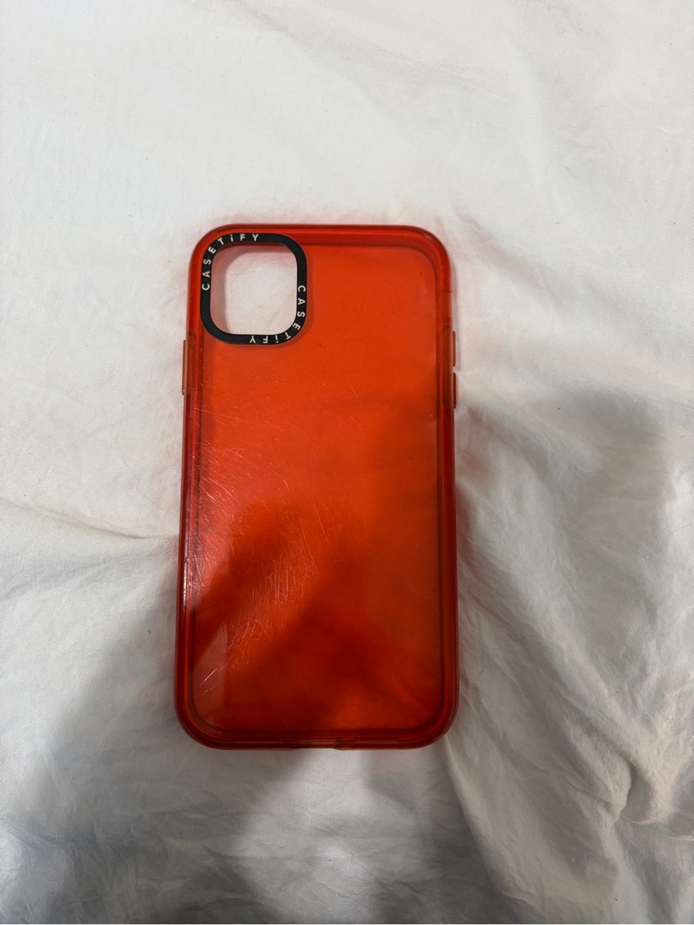 Casetify Red Transparent Phone Case with Camera Ring